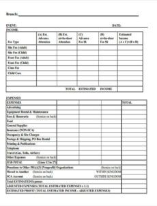 Blank Annual Income And Expense Report Template Word Sample