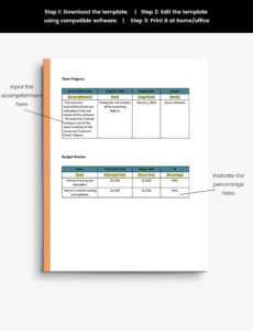 Blank Army Daily Status Report Template Excel Sample