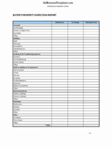 Blank Commercial Roof Inspection Report Template  Example