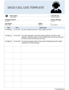 Call Center Weekly Report Template Excel Sample