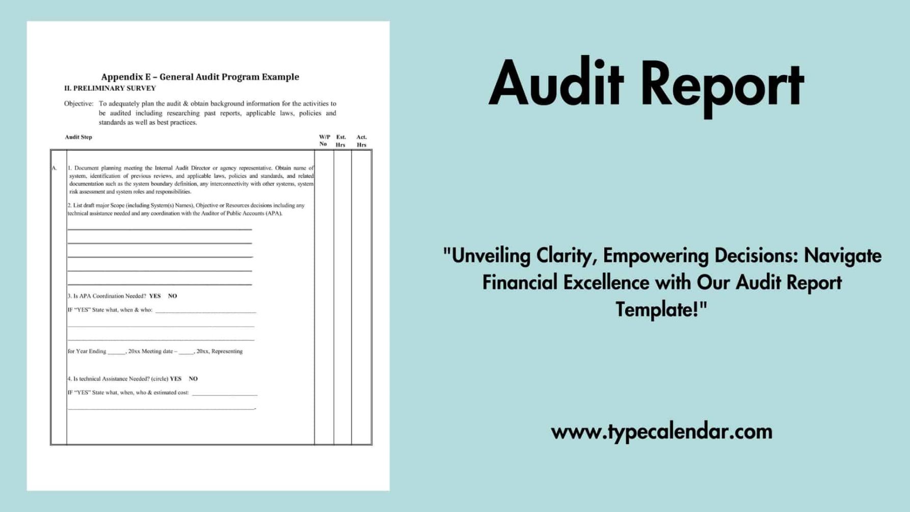 Costum Annual Internal Audit Report Template Word