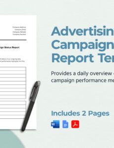 Costum Campaign Wrap Up Report Template  Example