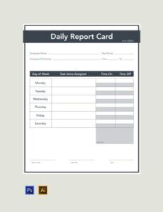 Editable Call Center Daily Report Template