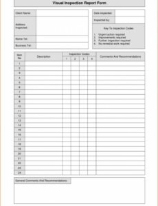 Editable Commercial Roof Inspection Report Template Doc Example