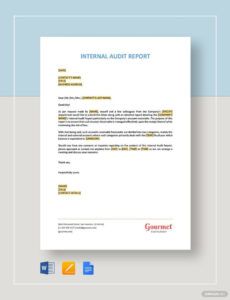 Free Annual Internal Audit Report Template Doc Sample