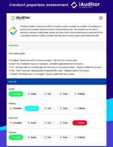Free Building Condition Assessment Report Template Excel Sample