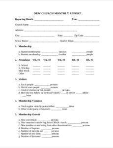 Free Church Annual Financial Report Template Doc Sample