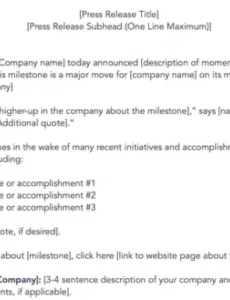 Free New Office Press Release Template  Sample
