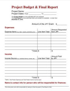 Printable Budget To Actual Report Template Doc Example