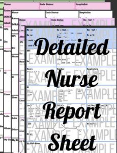 Printable Change Of Shift Report Template Pdf