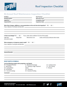 Printable Commercial Roof Inspection Report Template