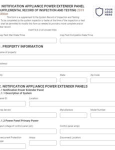 Professional Annual Fire Alarm Inspection Report Template Word Example