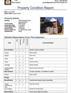 Professional Commercial Property Inspection Report Template  Example