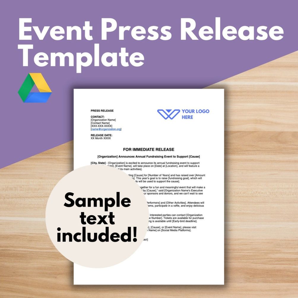 Best Post Event Press Release Template Excel Example