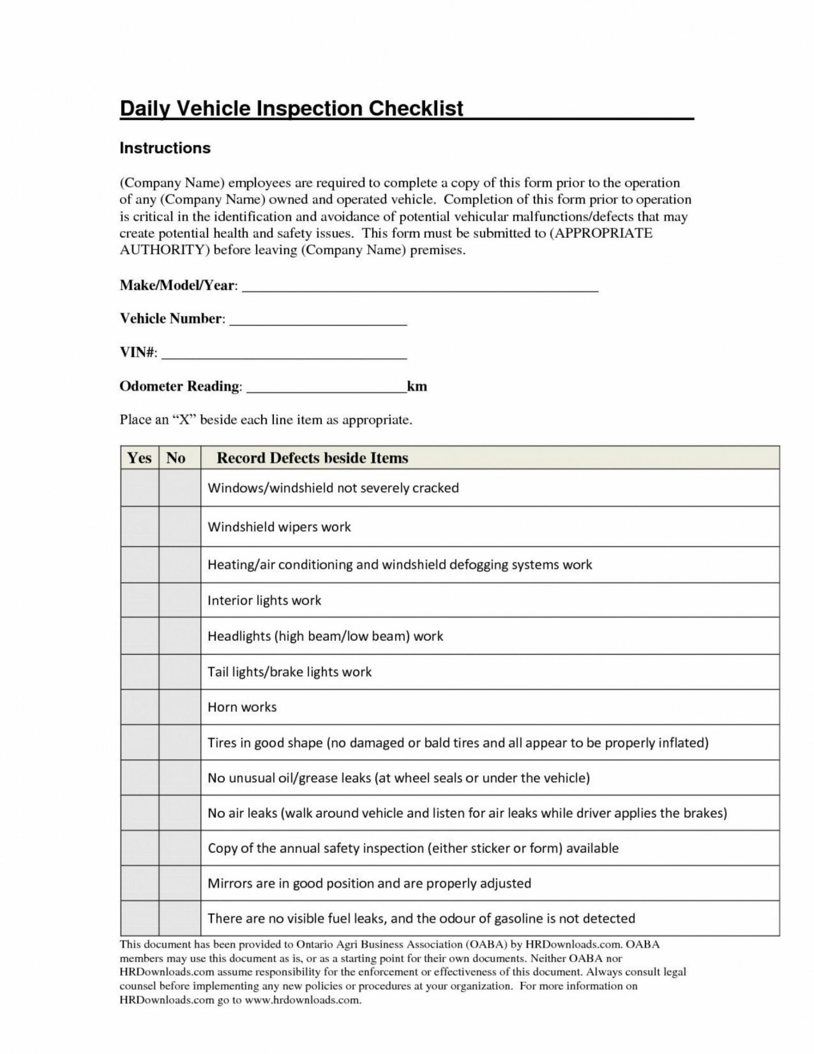 Professional Daily Inspection Report Template Doc Example | Stableshvf