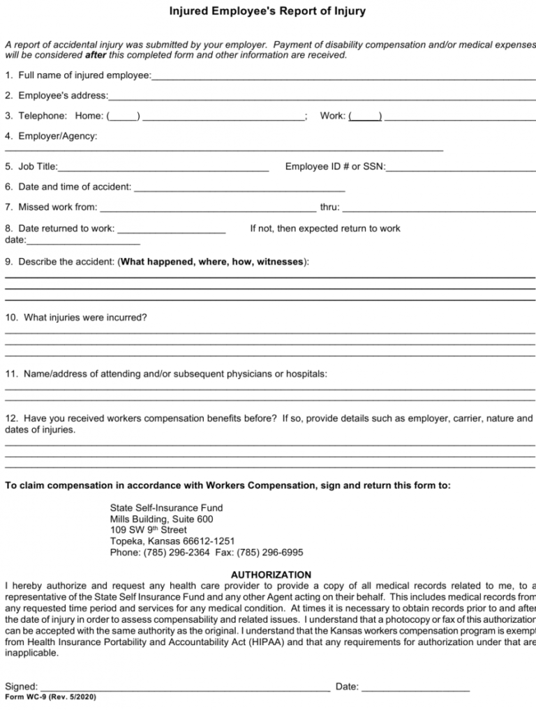 Professional Work Injury Report Form Template Excel Sample | Stableshvf