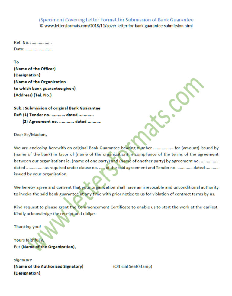 Best Bank Guarantee Release Letter Template Excel Example | Stableshvf