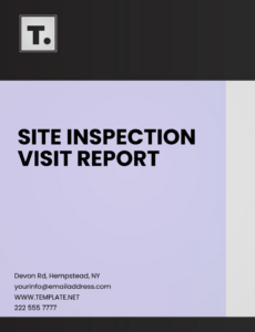 Editable Architect Site Visit Report Template Word