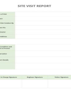 Editable Security Site Visit Report Template