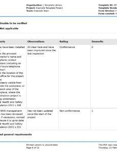 Editable Security Site Visit Report Template  Sample