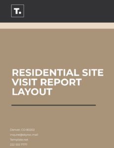 Free Custom Security Site Visit Report Template Doc