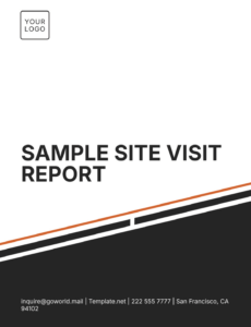 Free Printable Security Site Visit Report Template Word