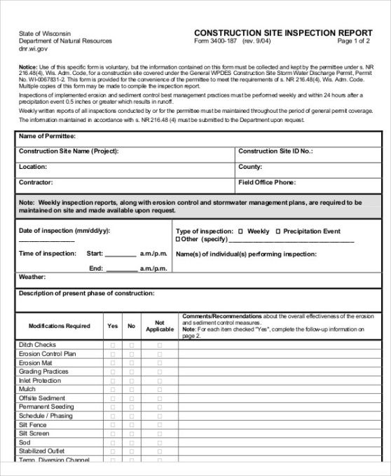 Printable Customer Site Visit Report Template Word Sample