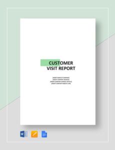 Supplier Site Visit Report Template Word